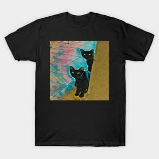 TWO CATS BLACK T-Shirt